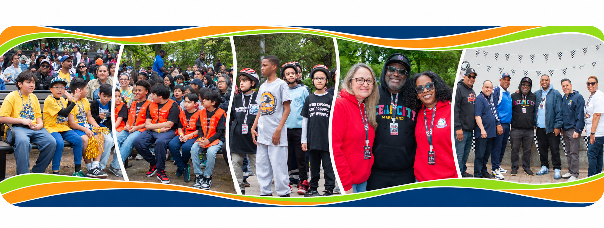 District 27 scholars and community members at a Soap Box Derby event