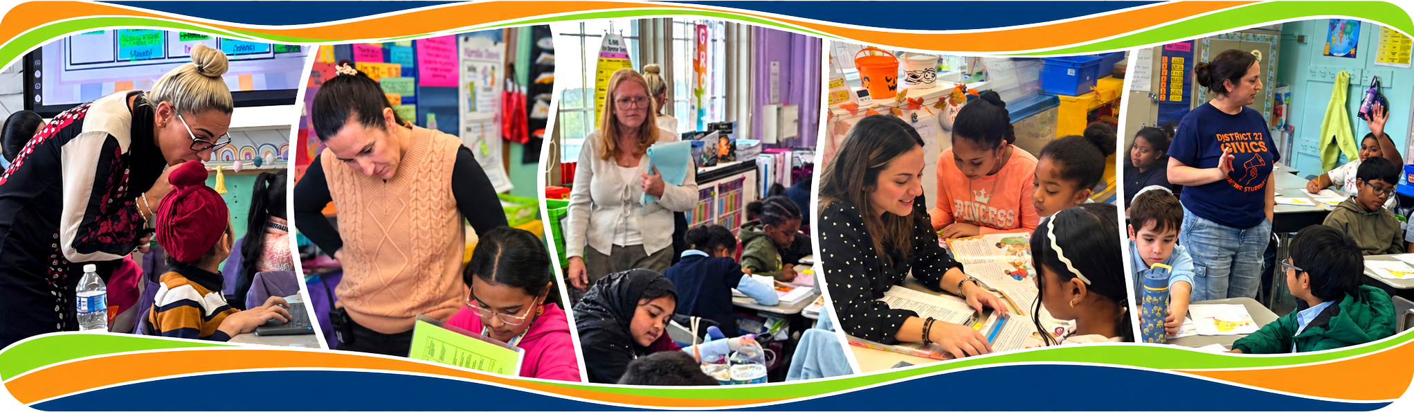District 27 educators supporting scholars in classroom learning